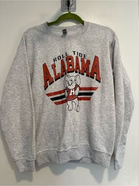 Vintage-style Alabama Crimson Tide Sz:S graphic Heather Gray Crewneck sweatshirt